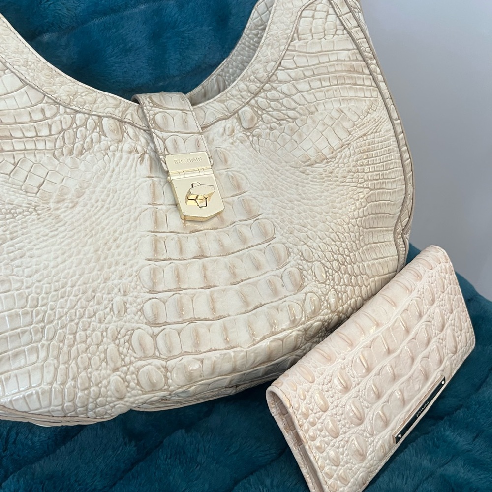 Brahmin  Bethany Croc leather Hobo bag/wallet Price is FIRM!